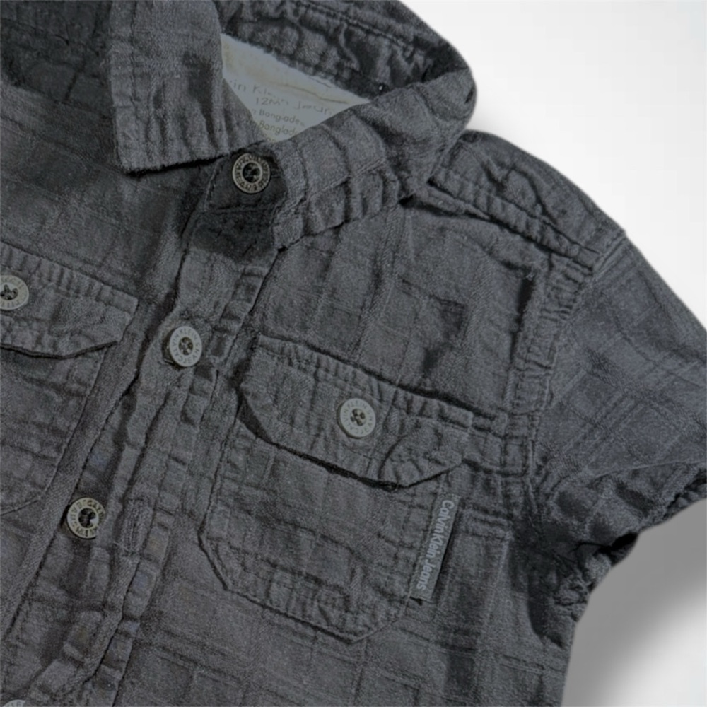 Calvin Klein Jeans Black Button Up Shirt - Picture 2 of 4